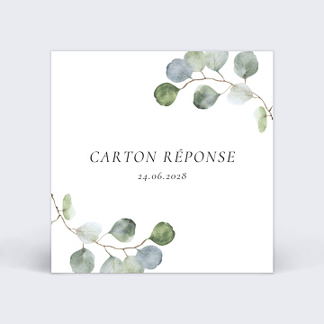 Carton Rponse Mariage Couronne Eucalyptus
