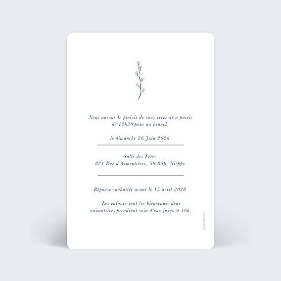Cartes Invitation Mariage Bloom