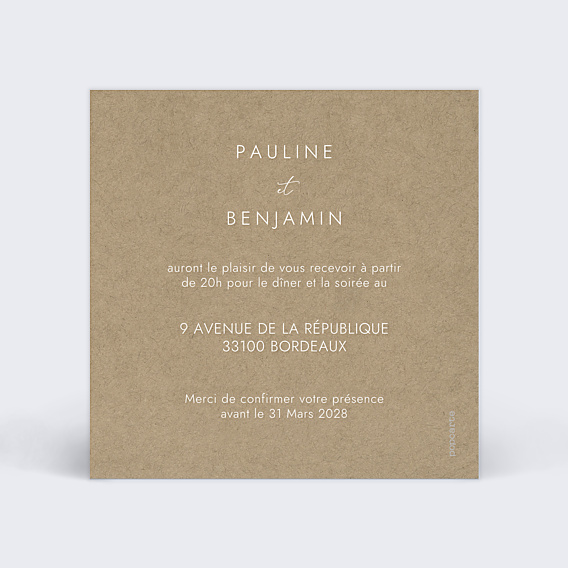 Cartes Invitation Mariage Modern Love