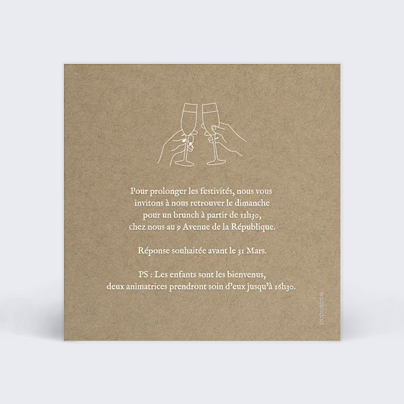 Cartes Invitation Mariage Bouquet Champêtre