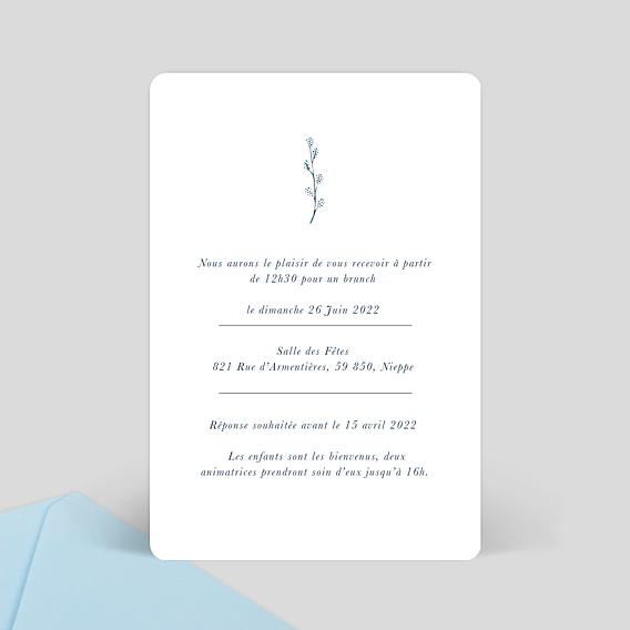 Cartes invitation mariage Bloom Verso