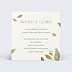 Cartes invitation mariage Feuilles de Jade Verso