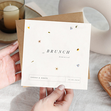 Cartes Invitation Mariage Fleurs Presses