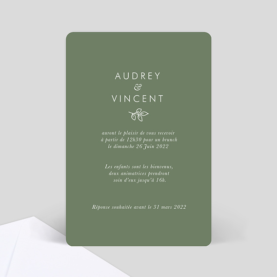 Cartes invitation mariage Jardin d'Hiver Verso