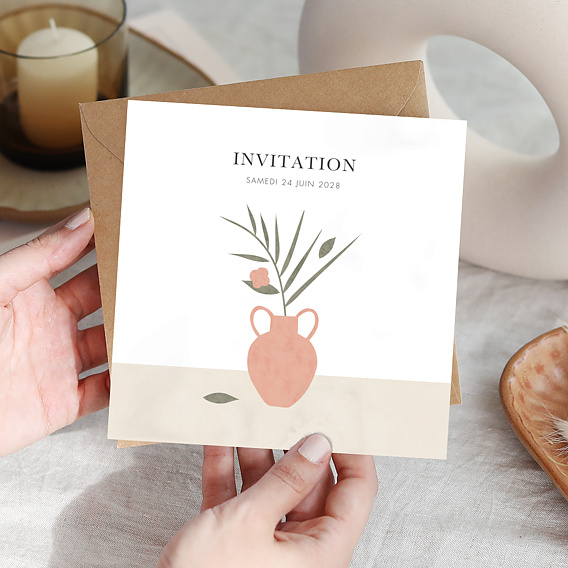 Cartes invitation mariage Céramique Après 4