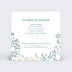 Cartes invitation mariage Petites fleurs bleues Verso