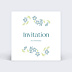 Cartes invitation mariage Petites fleurs bleues