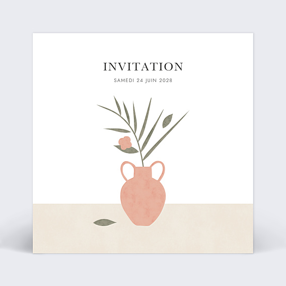 Cartes Invitation Mariage Céramique