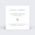 Cartes invitation mariage Végétal Classique Verso