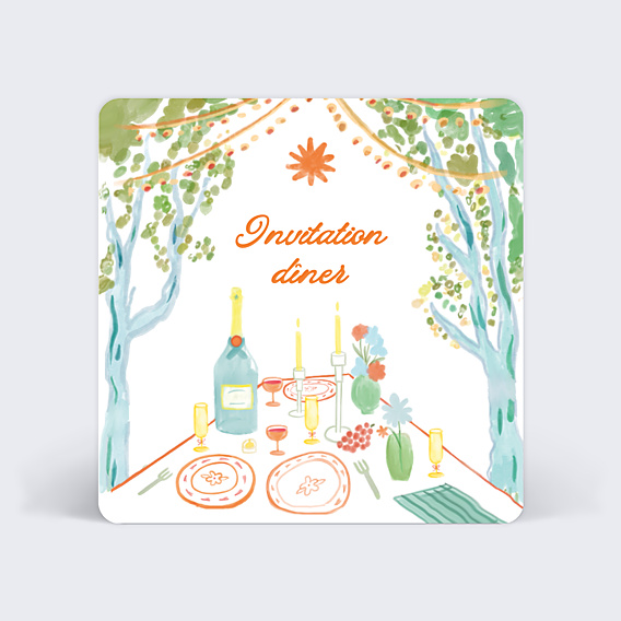 Cartes invitation mariage Aquarelle