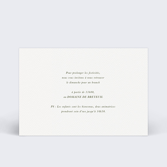 Cartes Invitation Mariage Lauriers Suspendus