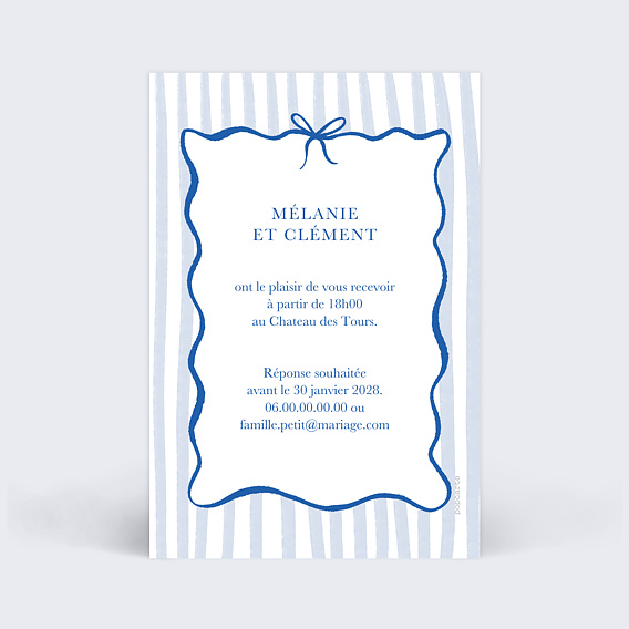 Cartes invitation mariage Dolce Vita Verso