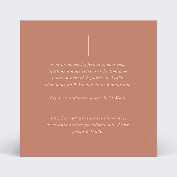 Cartes Invitation Mariage Botanica