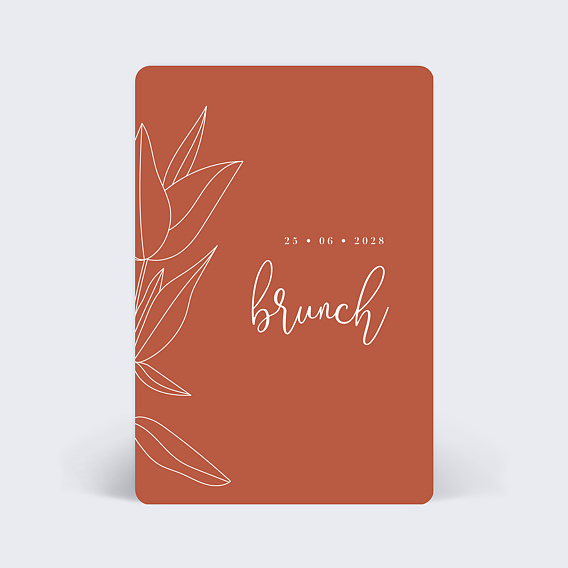 Cartes invitation mariage Terracotta Flowers
