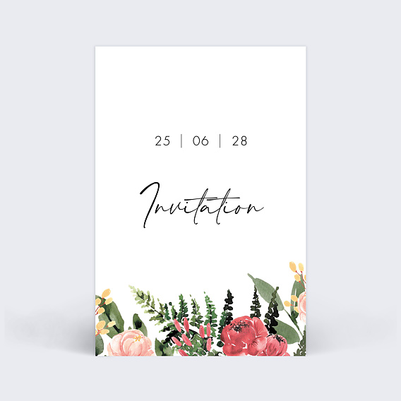 Cartes Invitation Mariage Wild Flowers