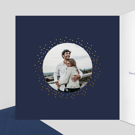 Carte de Noël  Bulles Ocre Intérieur Gauche