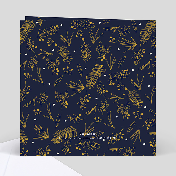 Carte de Noël Champêtre Verso