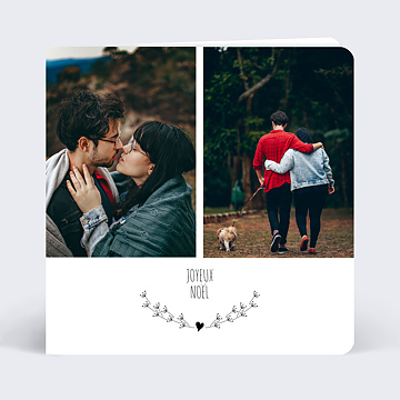 Carte de Nol Coeur bucolique