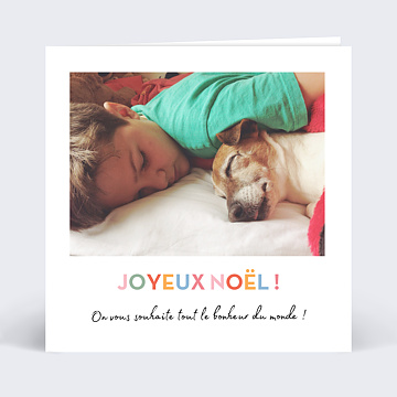 Carte de Nol  Lettres colores