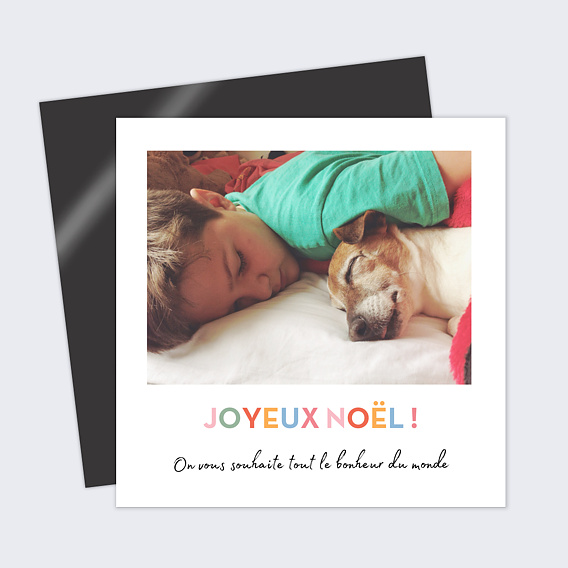 Carte de Noël Lettres colorées