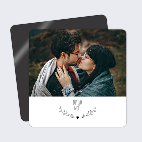 Carte de Noël Coeur bucolique