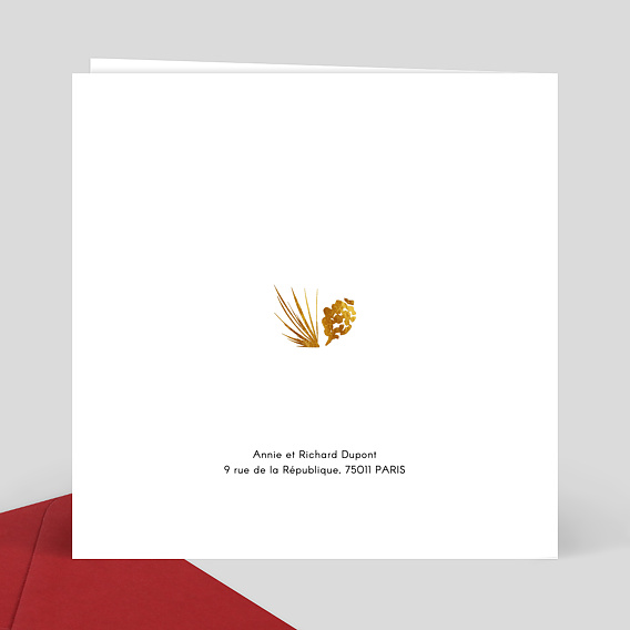 Carte de Noël  Sapin chic Verso