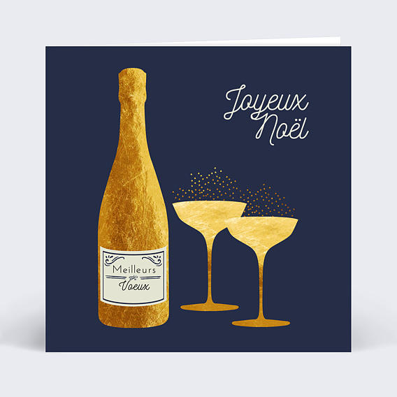 Carte de Noël Bulles Ocre