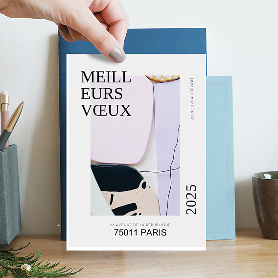 Carte de vœux entreprise Art Moderne
