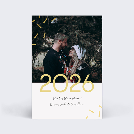 Carte de Voeux Particuliers Chic Blond