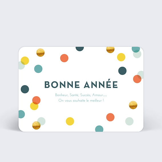 Carte de Voeux Conffetis chic