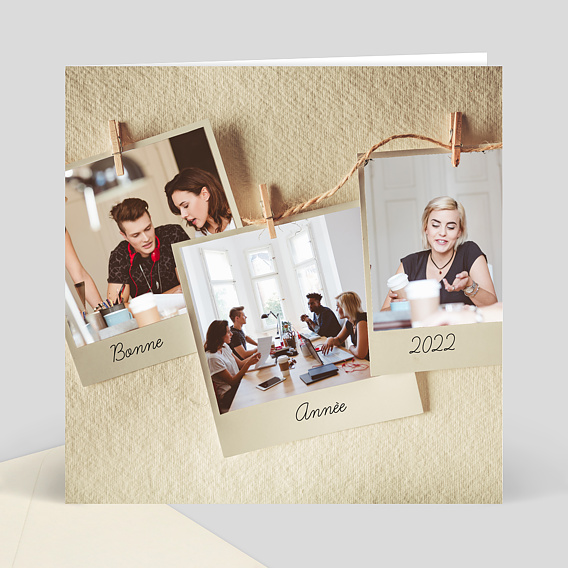 Carte de Voeux Entreprise Corde à photos