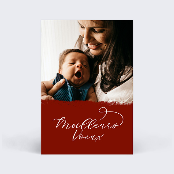 Carte de Voeux Particuliers Coup de pinceau