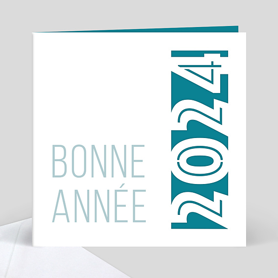Carte de Voeux Particuliers Decoupe Année