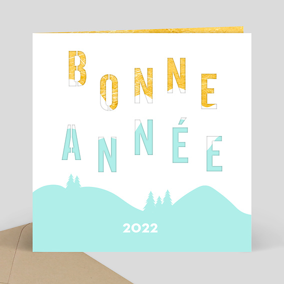 Carte de Voeux Entreprise Découpe Belle Année 