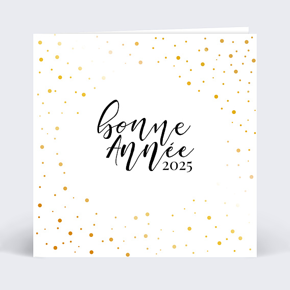 Carte de voeux Dorure pois bonne année