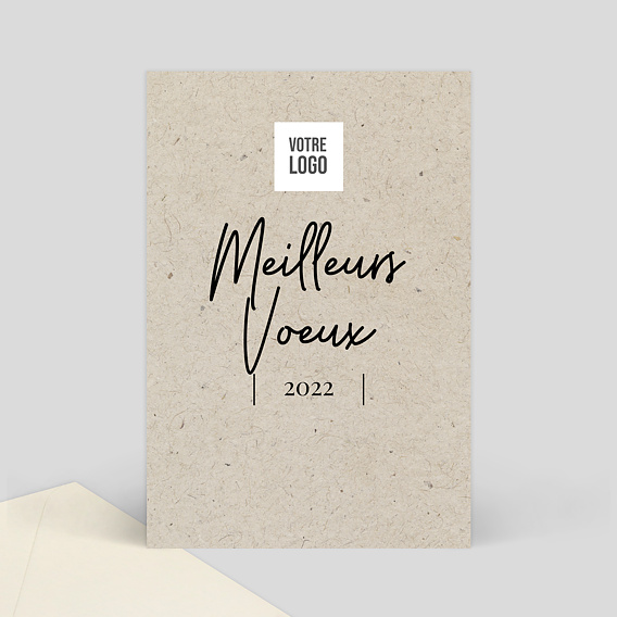 Carte de Voeux Entreprise Entreprise Chiné