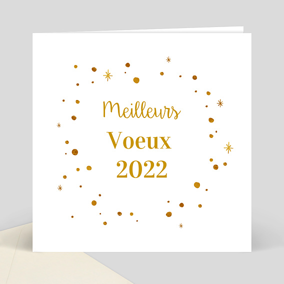 Carte de Voeux Entreprise Golden Dots