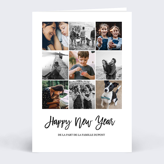 Carte de voeux Multiphoto Chic