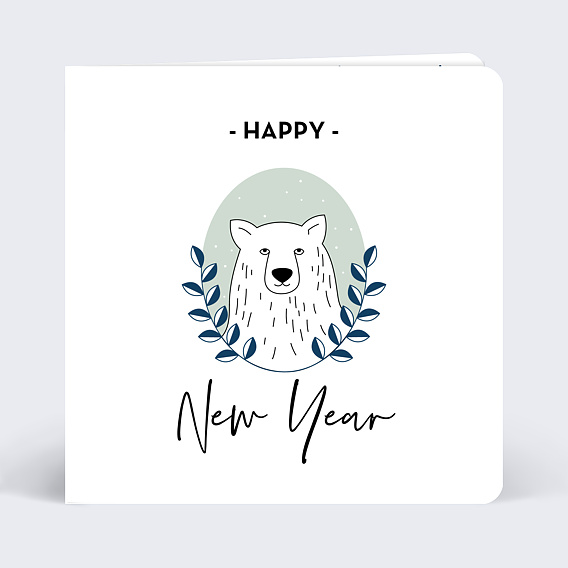 Carte de voeux Ours de Noël