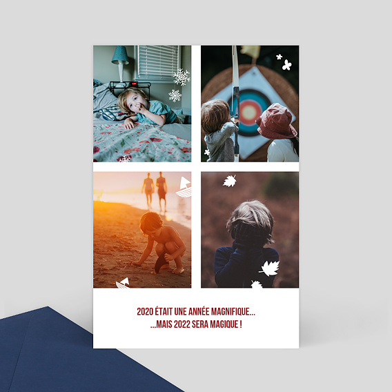 Carte de Voeux Particuliers Quatre saisons