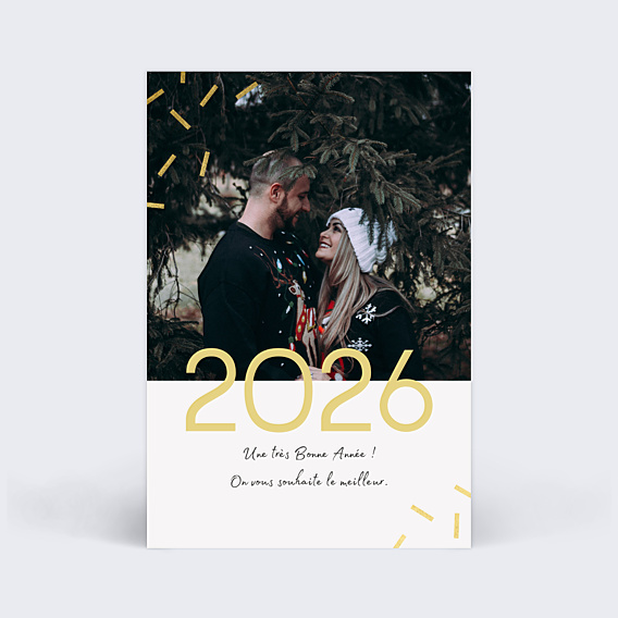 Carte de Voeux Particuliers Chic Blond
