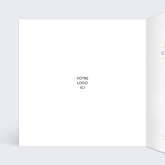 Carte de vœux entreprise Dorure Couronne Meilleurs Voeux Intérieur Gauche