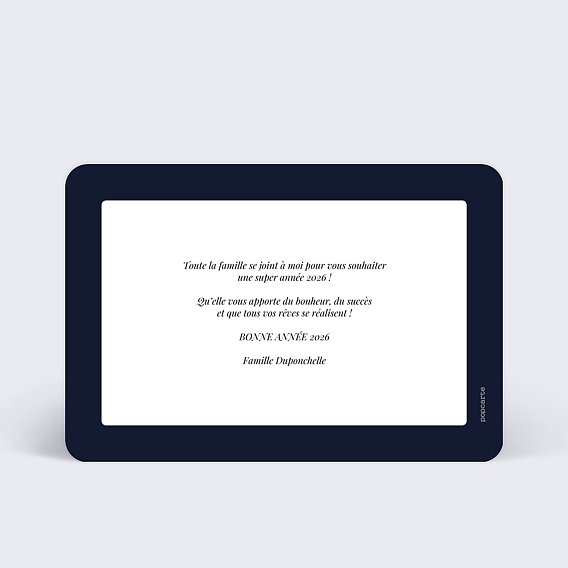 Carte de voeux Jolis souhaits Verso