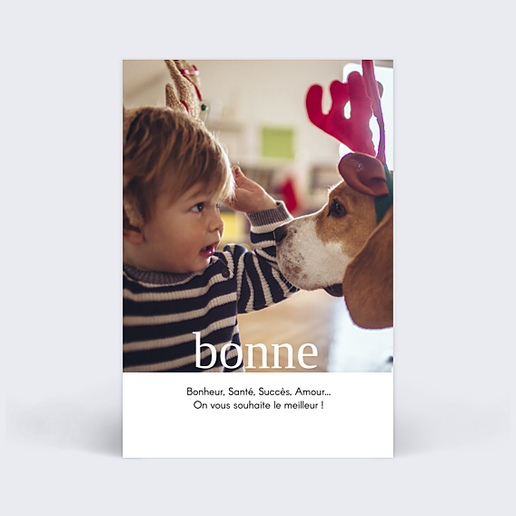 Carte de Voeux Particuliers Typographie Bonne Année