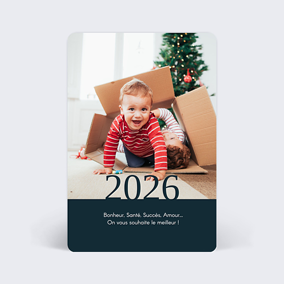 Carte de Voeux Particuliers Typographie Année