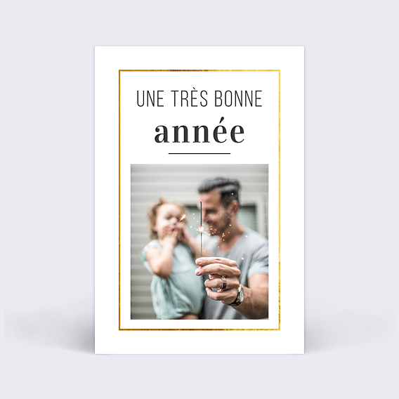 Carte de Voeux Particuliers Filet d'or photo