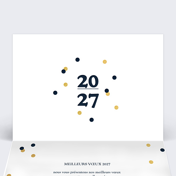Carte de Voeux Entreprise Calendrier Pois