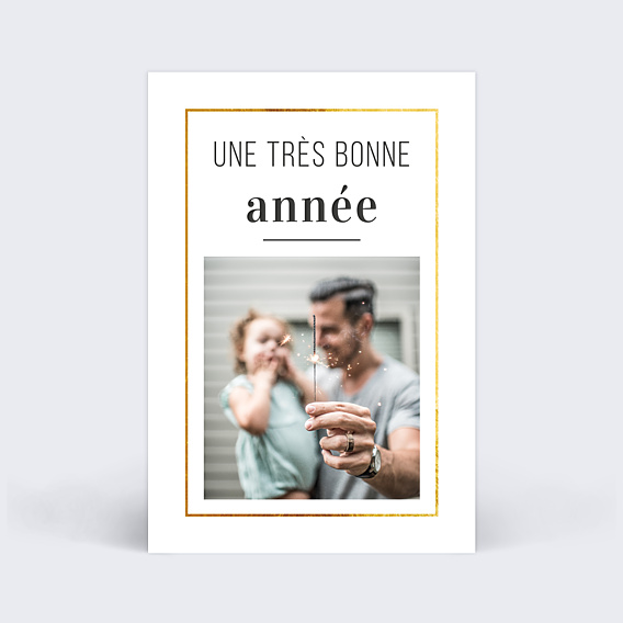 Carte de Voeux Particuliers Filet d'or photo