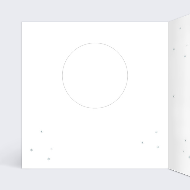 Carte de Voeux Particulier Découpe Boule de Neige Intérieur Gauche