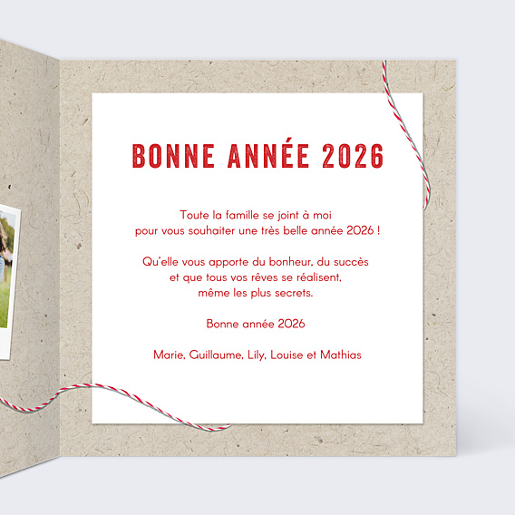 Carte de Voeux Particuliers Polaroid